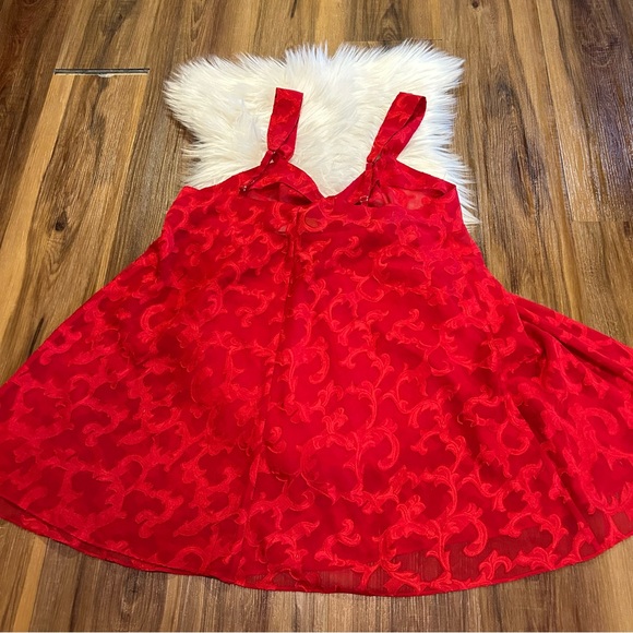 Vintage 90s Gold Label Victoria’s Secret Red slip dress nightie size large - Picture 5 of 6